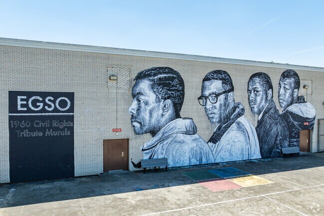 Benbow Park recognizes the important history of the Greensboro Four.