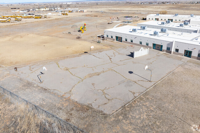 The basketball courts at Moriarty Elementary.