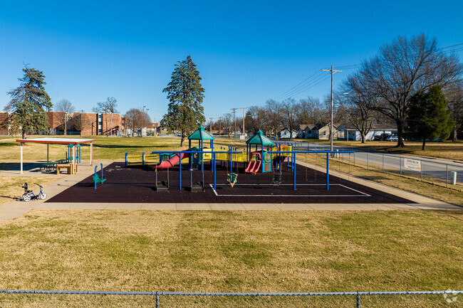 The playground at Greene Valley School is inclusive for students of all abilities.