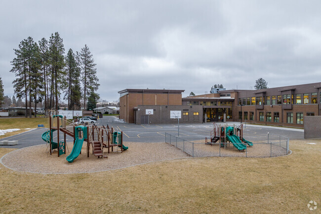 Westview Elementary has a small playground behind the school.