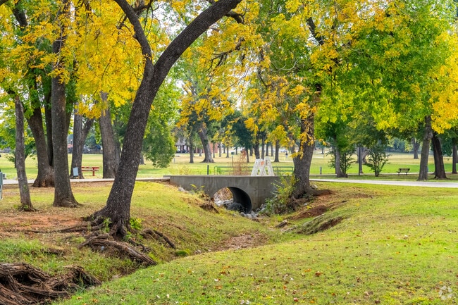 Residents can watch the leaves change colors during their walks at Joe B. Barnes Regional Park in Midwest City.