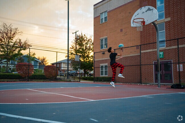 Shoot hoops at DiSalvo Park next to Susan B. Anthony Middle School in West Revere.