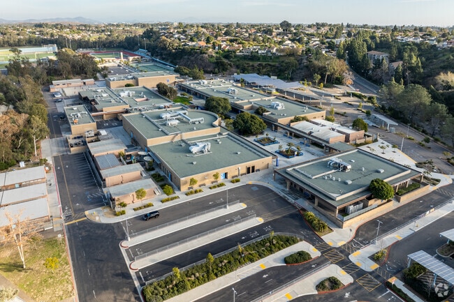 A look at University City High School shows its large campus.