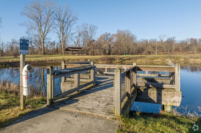 The lake at Fox Memorial Park in Potterville is perfect for swimming and fishing.