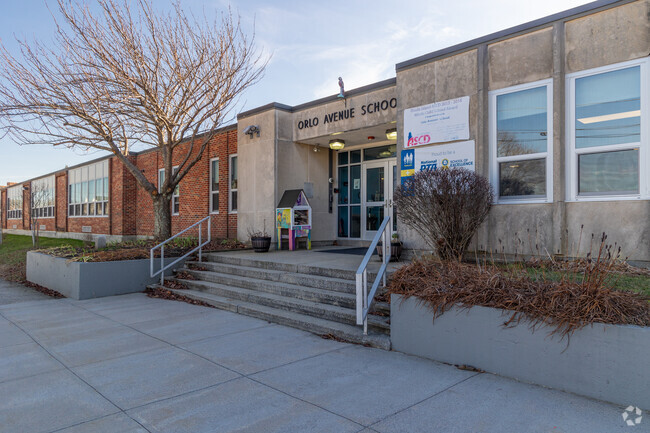 Main Entrance at  Orlo Ave Elementary School in East Providence.