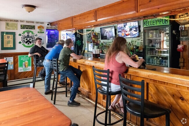 You can stop by for a pleasant chat and a beverage at Kelley's Pub.