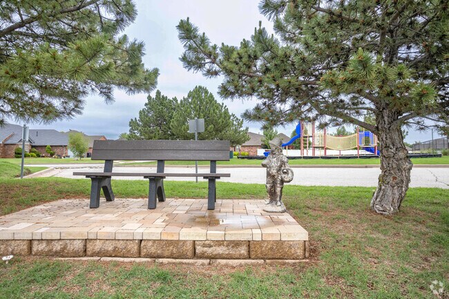 Grab a seat while the kids play on the playground at a local park.