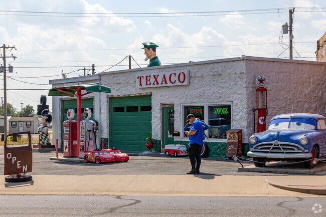 Gearhead Curios in Galena draws fans of Pixar’s “Cars” with themed car displays.