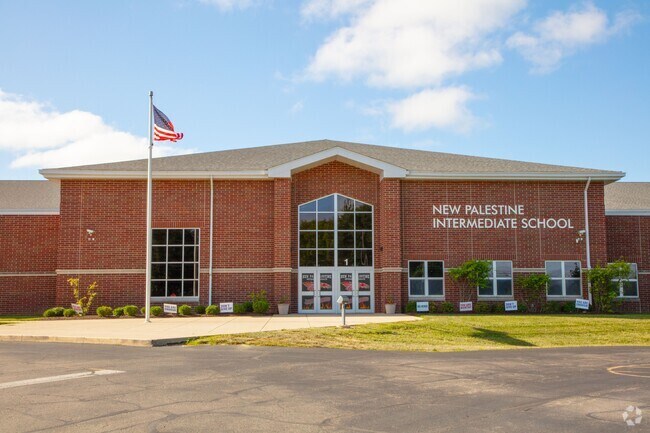 New Palestine Intermediate School serves fifth and sixth grade students in the New Palestine community.