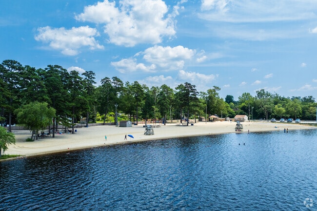 The Cove at Lake Lenape is a small public beach on the edge of Mays Landing.