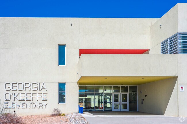 Children attend Georgia O'Keefe Elementary School, which earns an A grade from Niche.