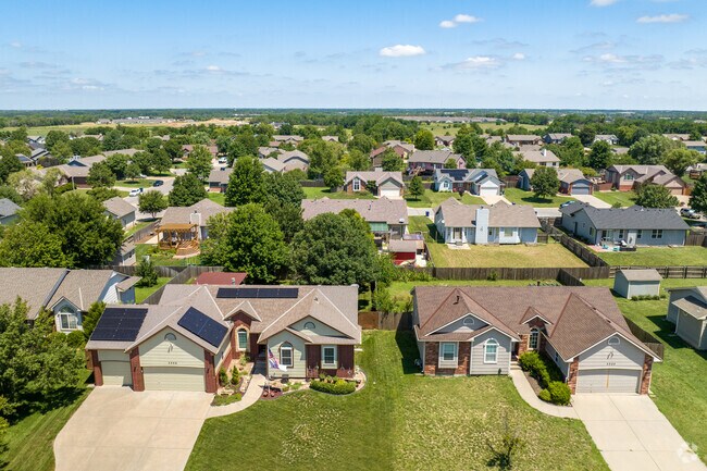 Many of the homes in Bel Aire are new traditional homes.
