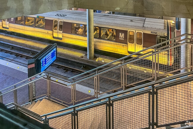 Lewisdale residents catch the train at Hyattsville Crossing Metro for a stress-free commute.