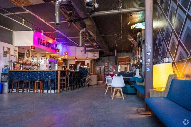 Farwell Coffee & Booze offers indoor and outdoor seating in Kansas City.