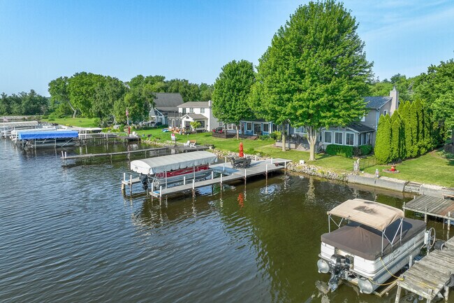 Scenic mornings show off residents boats in McHenry Shores.