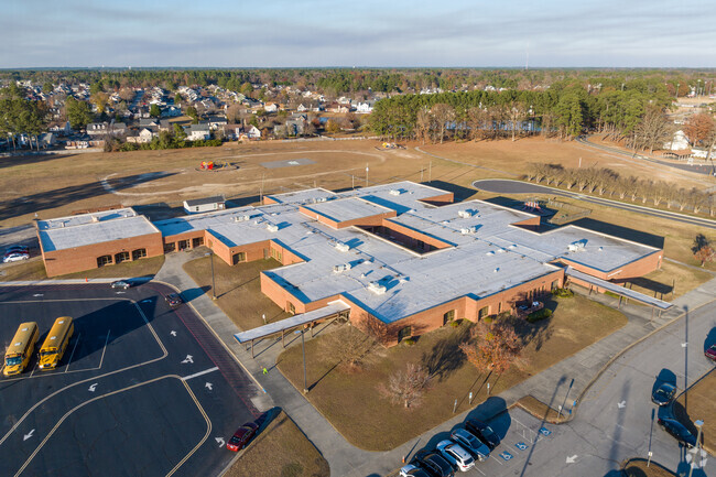 The beautiful grounds at Loyd Auman Elementary School in the Cliffdale neighborhood.