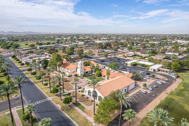 Admire the school's picturesque setting with this aerial view in Litchfield Park.
