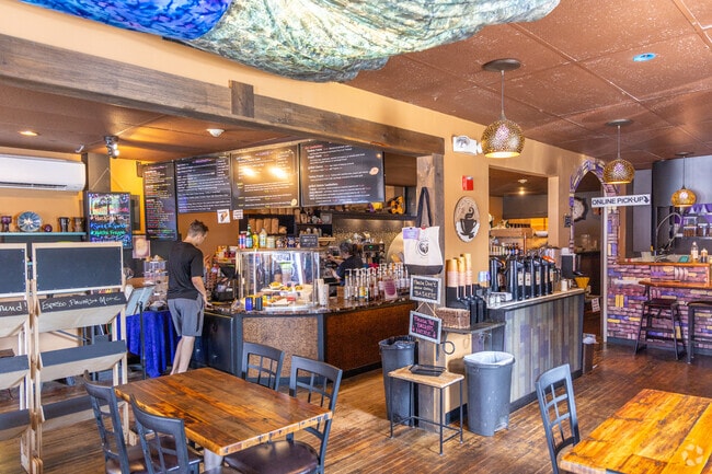 Residents can enjoy the Purple Pit Coffee Lounge in nearby Bristol, NH.