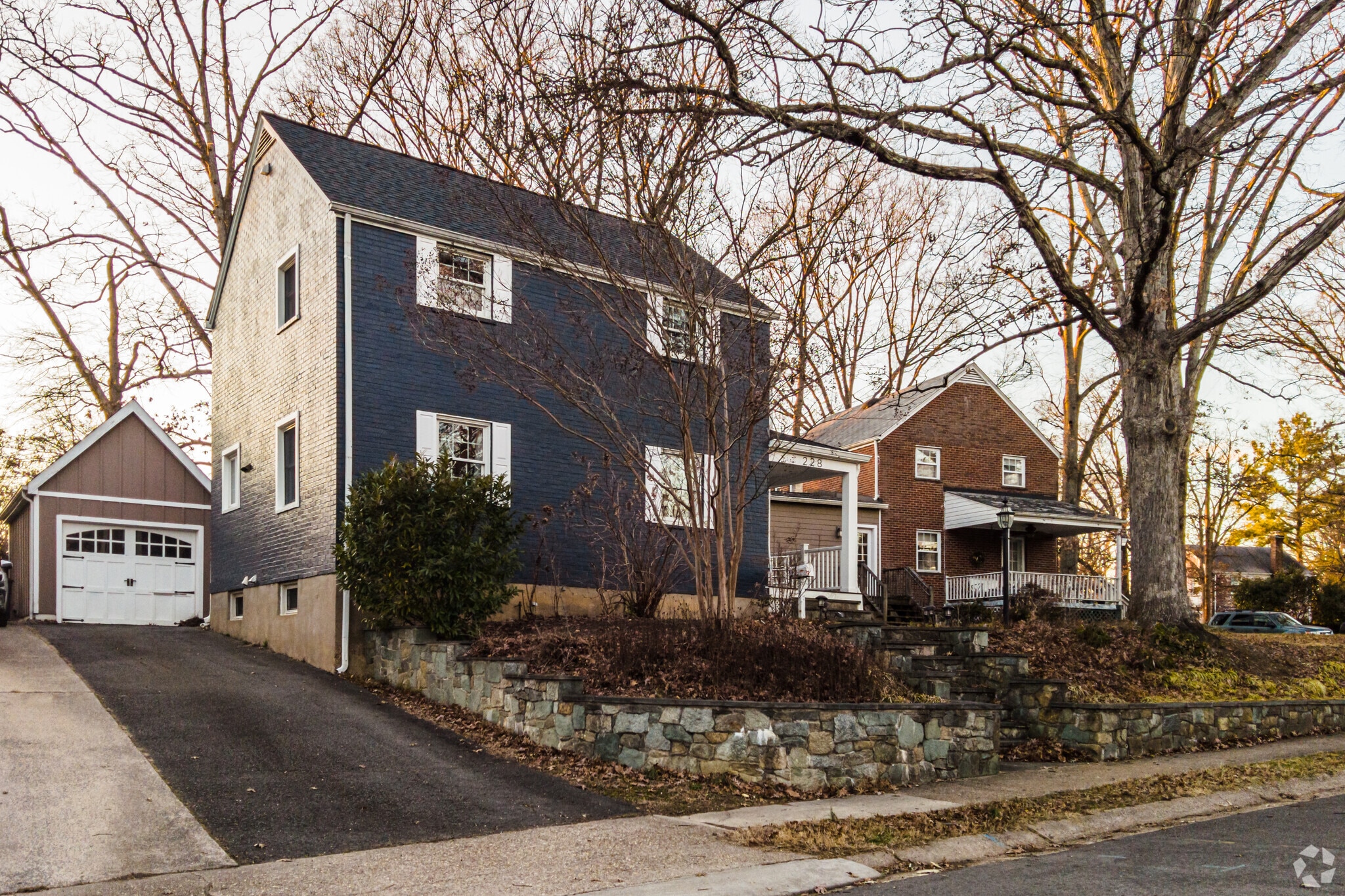In the Arlington Forest neighborhood, two-story style homes are charming and colorful.