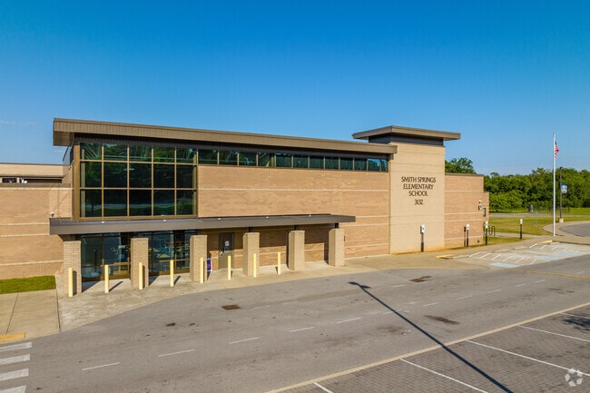 Smith Springs Elementary School has large windows to view the trees in Nashville.