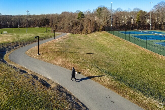 Walking trails are available for Burke community members to enjoy.