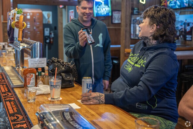 Grab a drink with a friend at the Roundup Bar and Grill in South Creek.