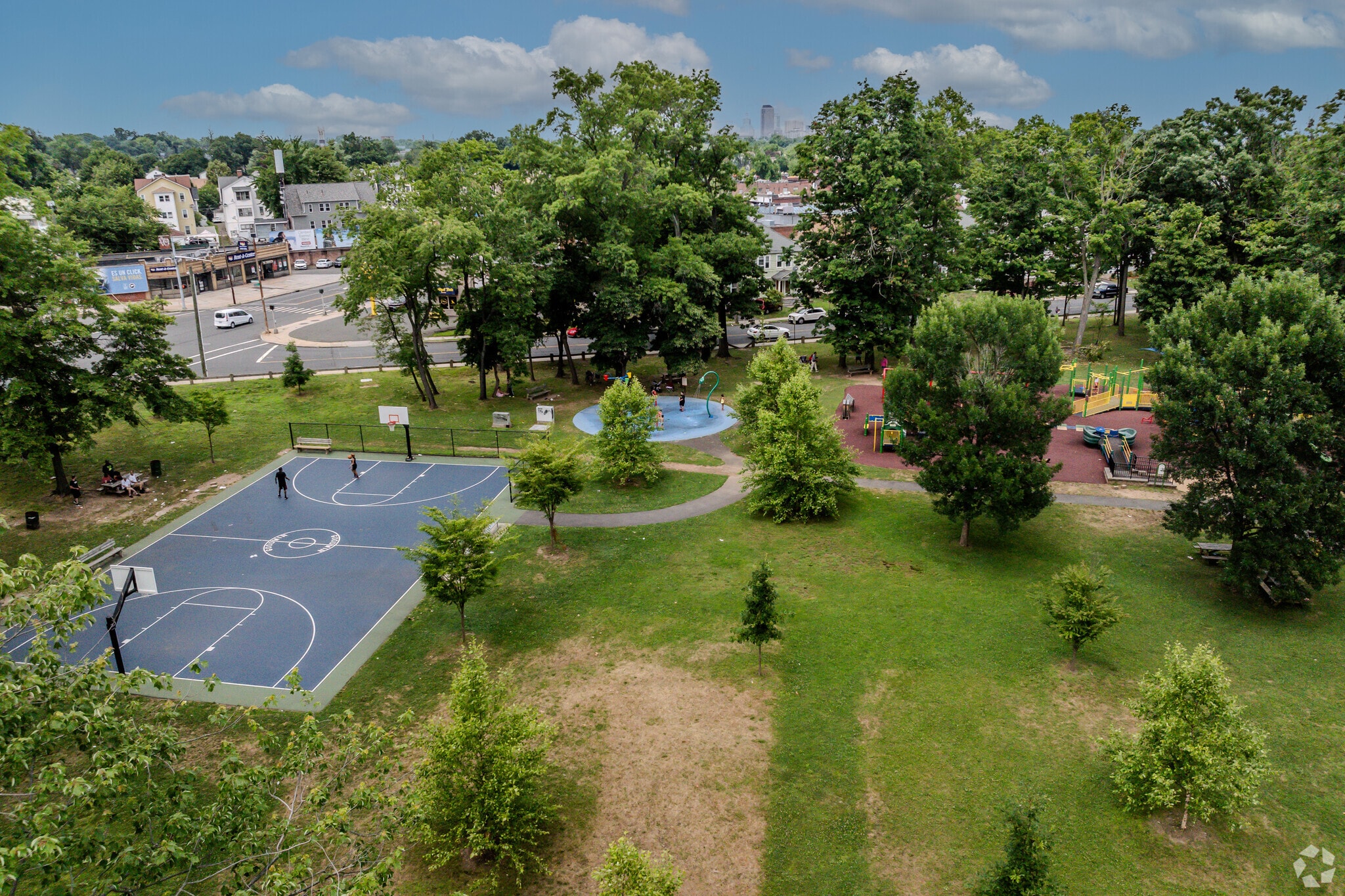 Goodwin Park is a popular spot for outdoor recreational activities, including basketball.