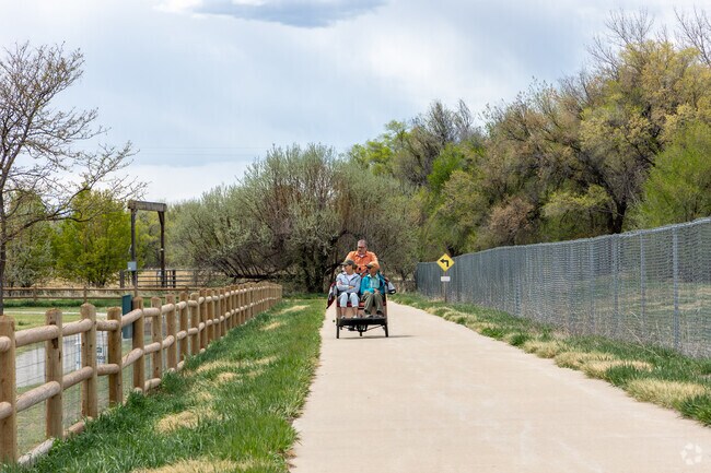 Biking through West Point’s scenic paved trails.