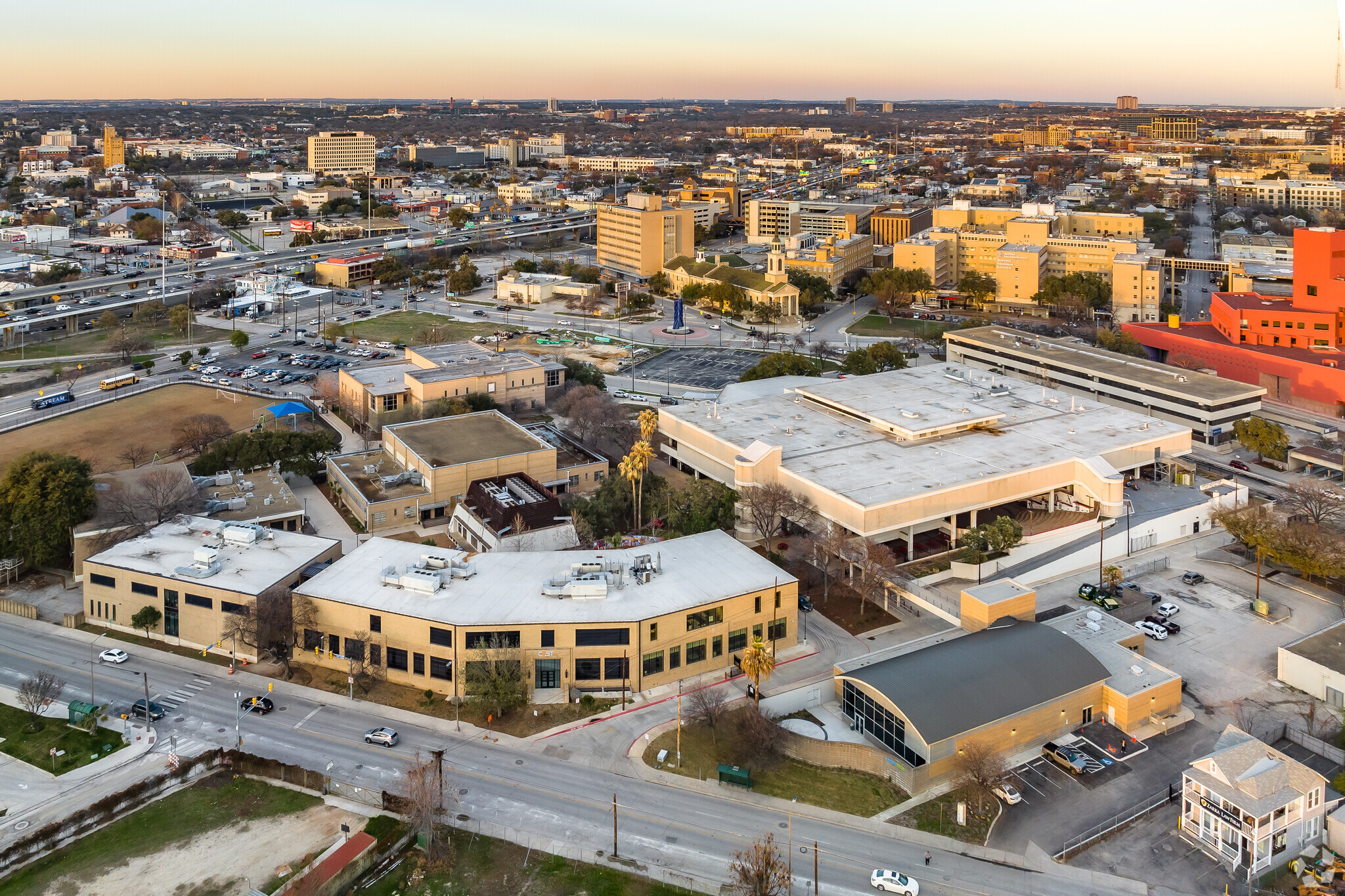 Fox Tech High School and Cast Tech share the same campus in Downtown San Antonio TX.