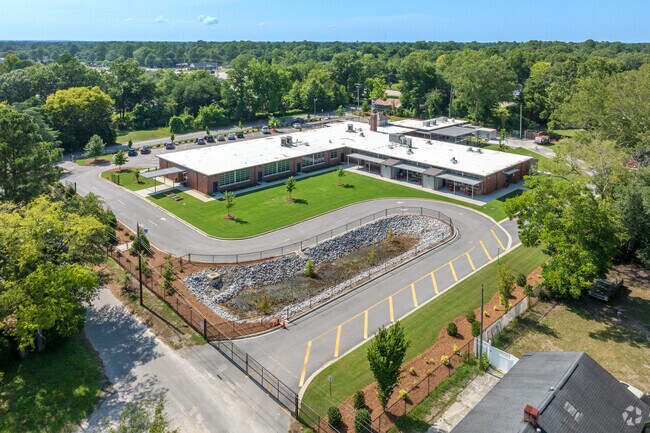 Liberty Charter has a large outdoor play area for students.