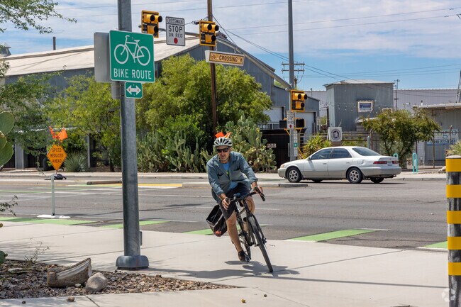 A safe bike route runs through Barrio Anita, making city rides easy and accessible.