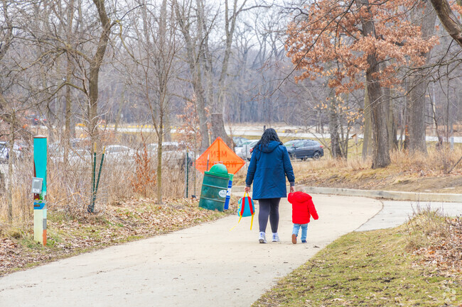 Thatcher woods is a great place to explore with kids.
