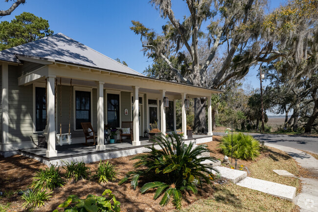 Classic bungalows with deep front porches are among the houses in Port Royal.