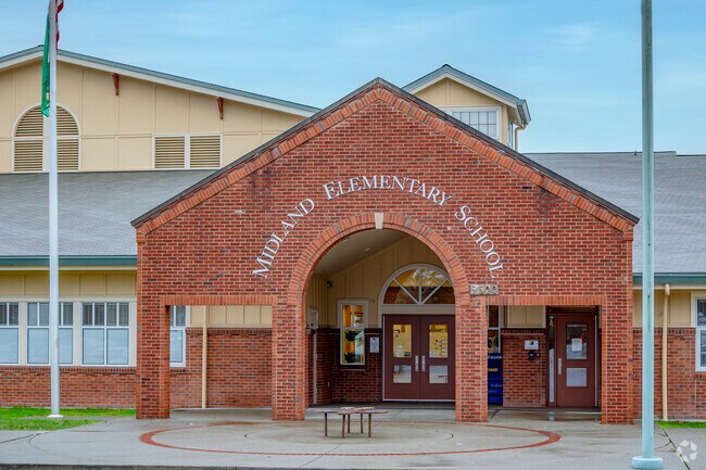 Entrance into Midland Elementary School.
