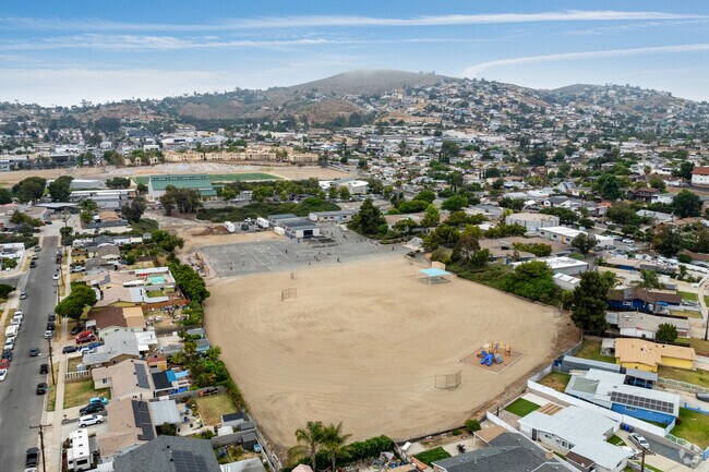 A view above the playing grounds in Kempton Literacy Academy.