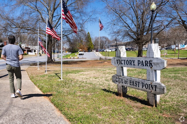 East Washington’s Victory Park is part of the East Point Historic Civic Block.