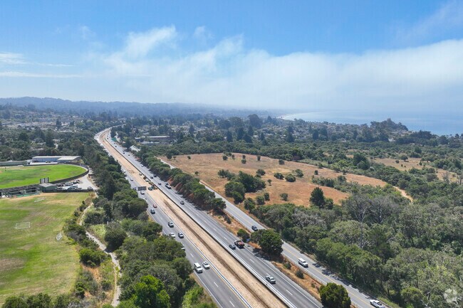 Highway one is located right near pleasure point