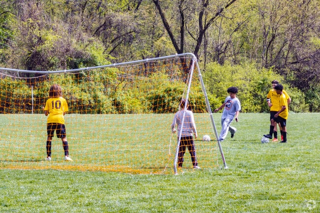 Residents enjoy weekly soccer practice Phillip Murray Park in Mount Oliver.