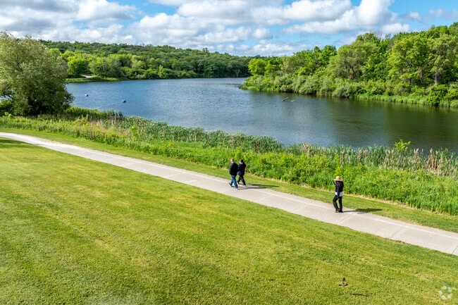 Yellow Smoke Park features a four-mile trail winding through woods and around a natural lake.