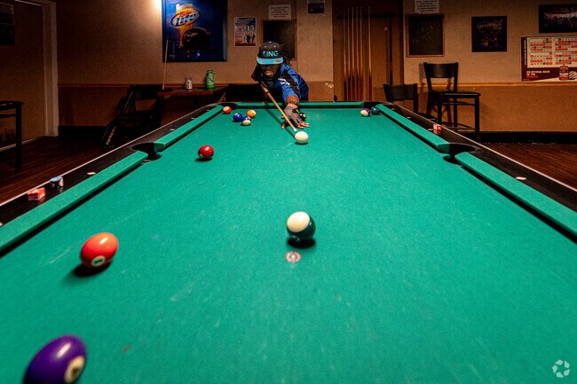 Bullwinkles Saloon near Franklintown hosts a pool club with two full-size tables.