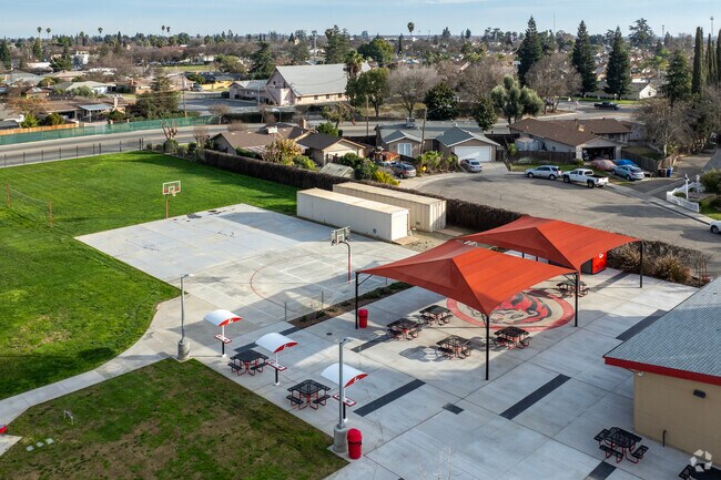 The recess area at Enterprise High School in Kerman.
