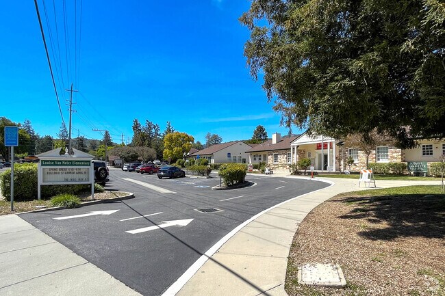 Entrance at Louise Van Meter Elementary School in East Los Gatos neighborhood.