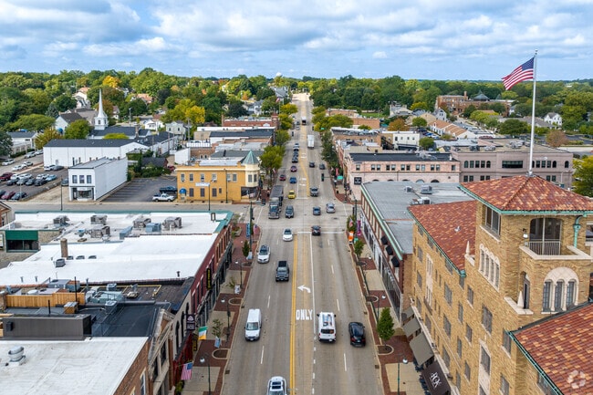 Running through downtown St. Charles, Main St. is stocked with retail shopping options.