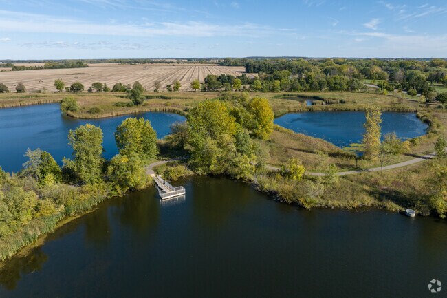 The walking path at Prairieview Park will lead you through nature.