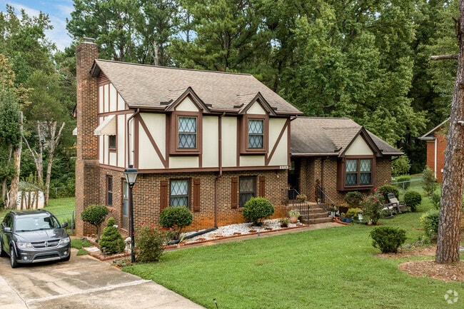 Locals enjoy the Tudor Split-level style home in the Hickory Ridge neighborhood.