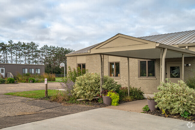 The entrance to Baldwin Christian School is welcoming.