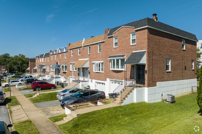 Rows of brick rowhomes occupy some of streets in Chester Township.