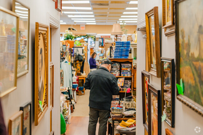 In a Blue Moon sells secondhand knickknacks and curios in nearby downtown Haverhill.