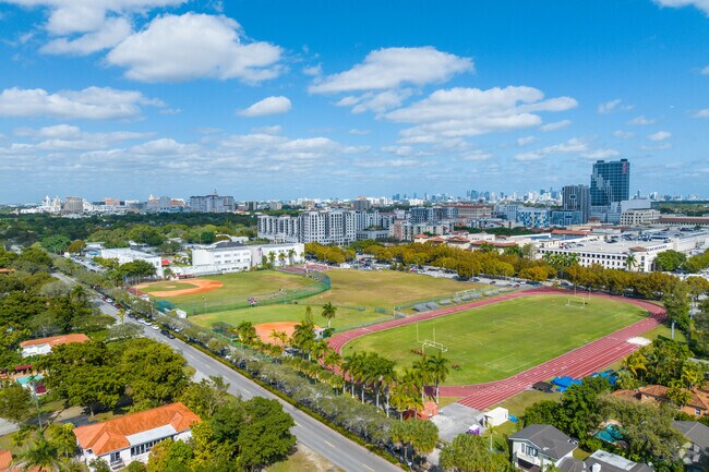 Coral Gables High School's baseball and track field.