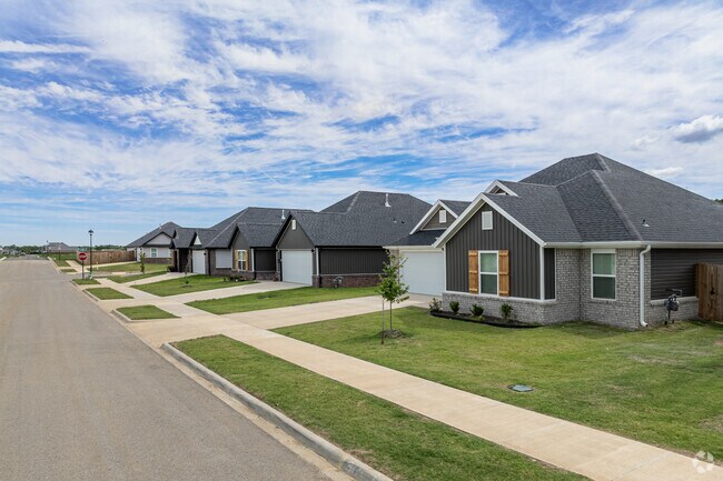 There are several new traditional homes in and around the Asbell neighborhood.